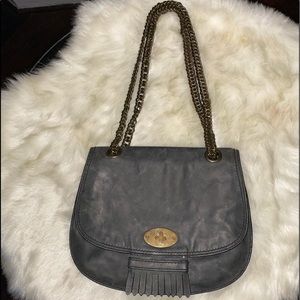 1937 Grey Leather w/ chain - handbag or crossbody